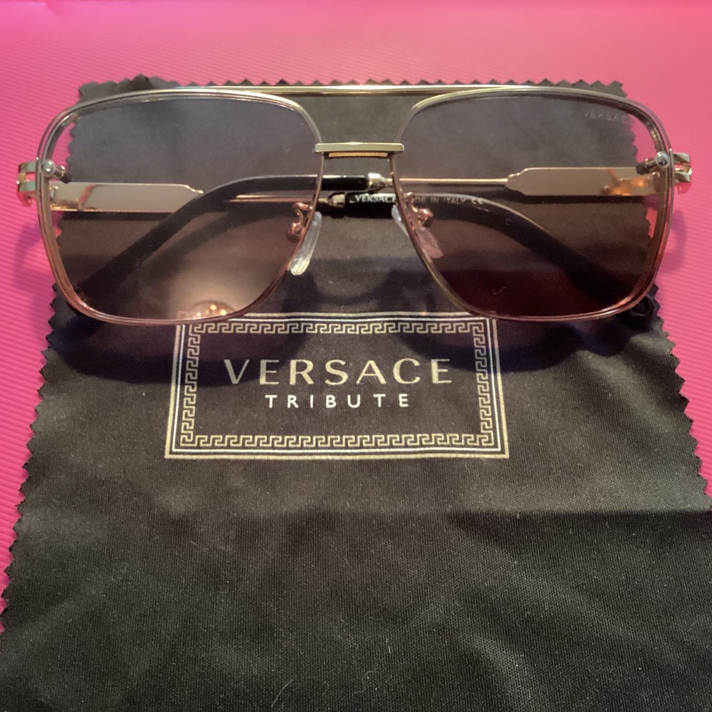 Versace Unisex Vintage Gold Sunglasses